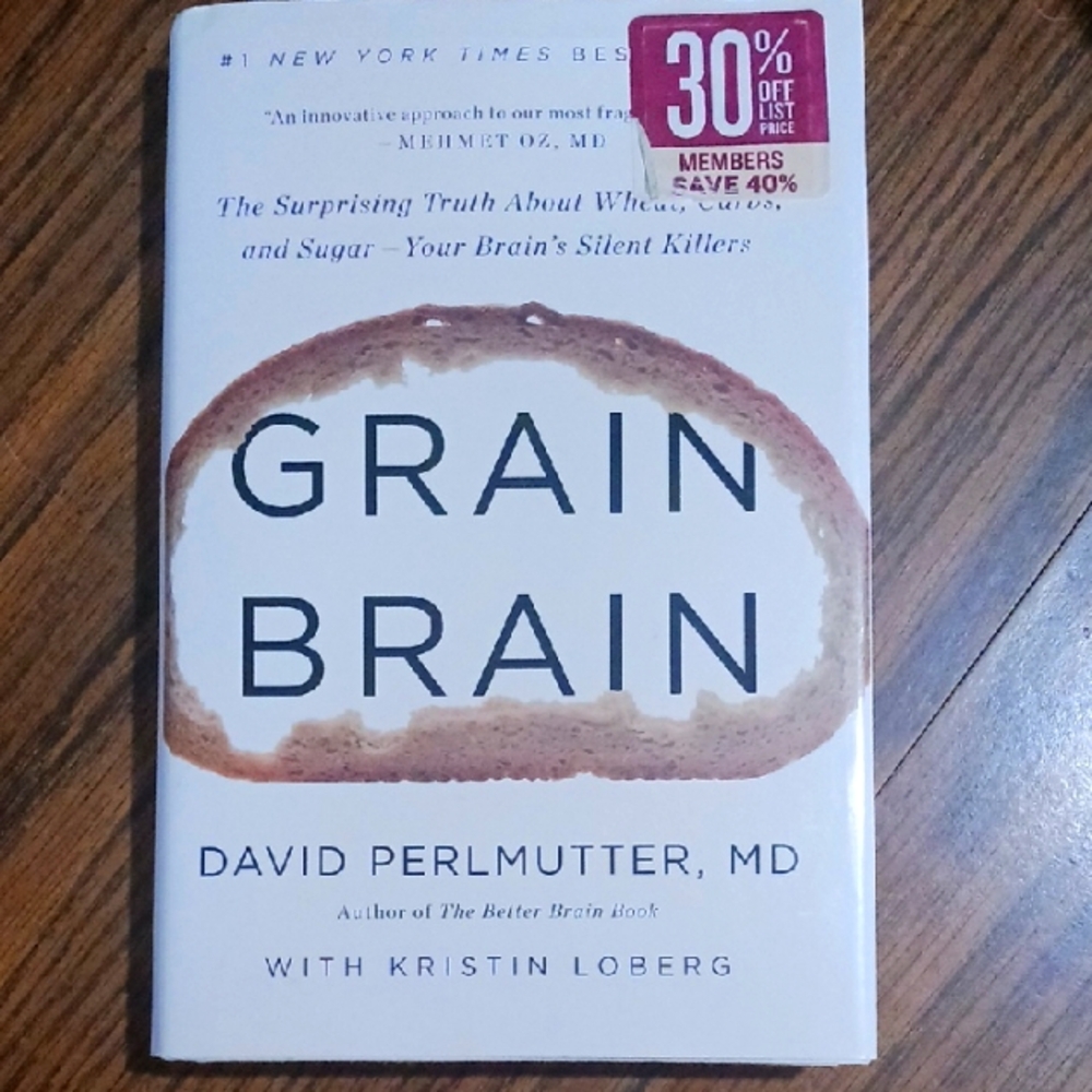 Grain Brain, Hard Cover,Book by David Mutter.